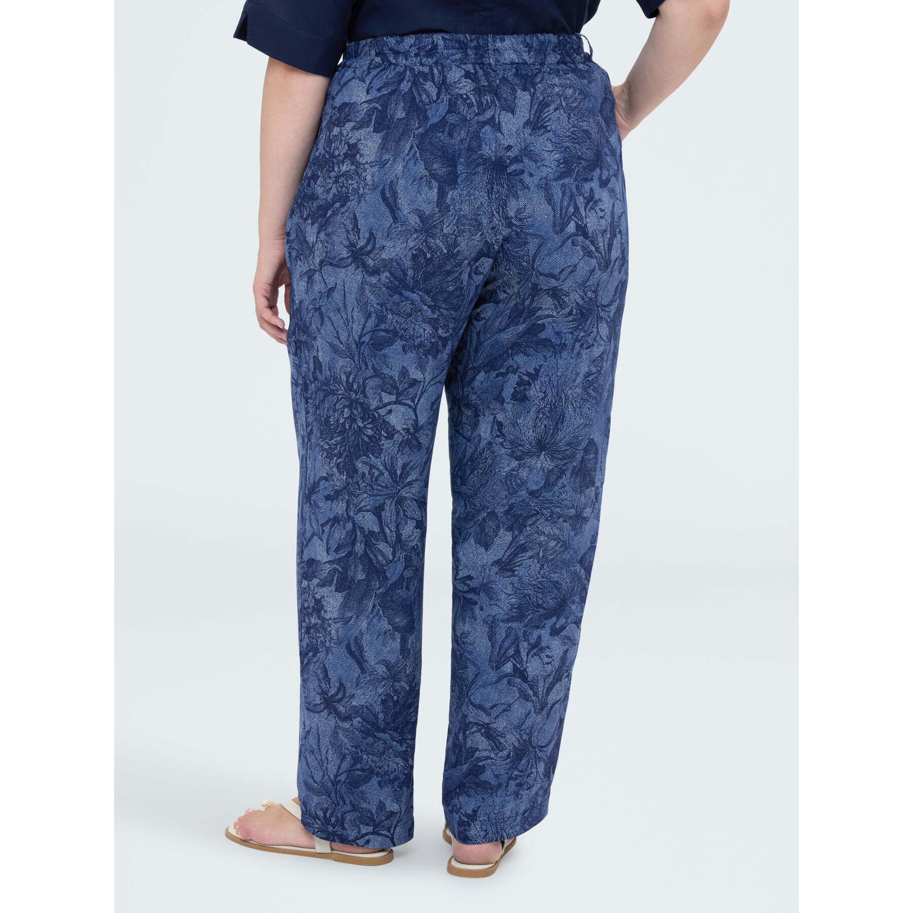 Fiorella Rubino - Pantaloni Carrot con stampa - Blu