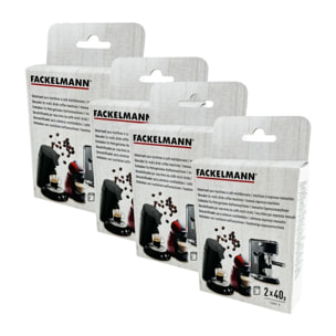 Ensemble de 4 Sachets détartrants pour machines à café Fackelmann Petit Déjeuner