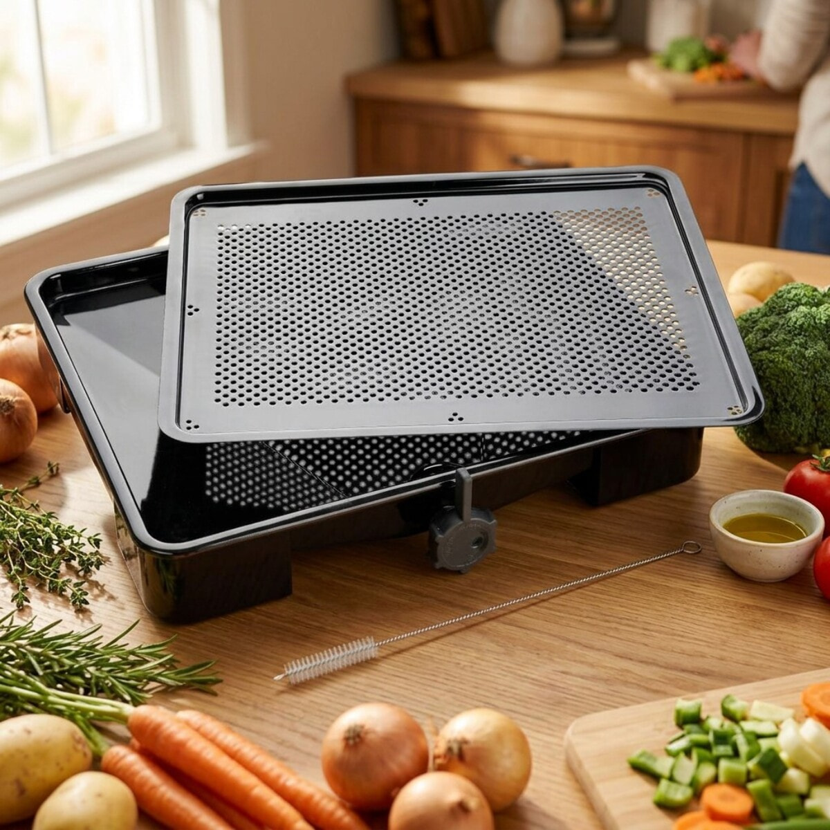 Plat de cuisson four pour rôti avec bac de récupération du jus de 3 litres 39 x 33 cm Zenker Special Cooking