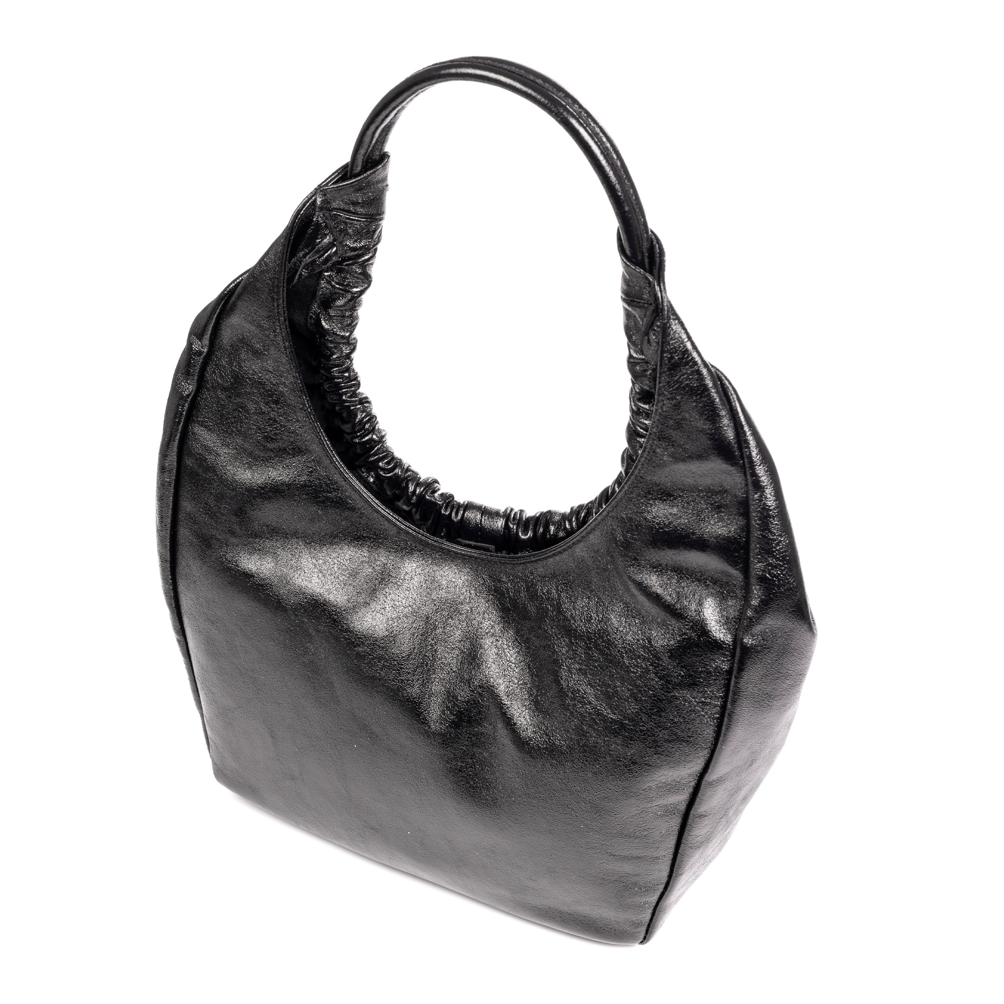 Arzignano bolso de hombro piel auténtica laminada asa grande acolchada