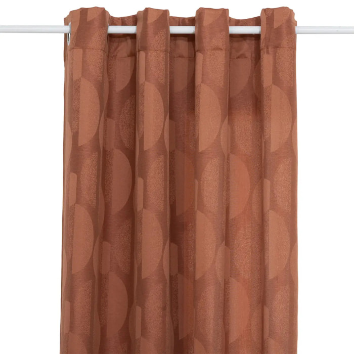 Rideau "Wimbi" jacquard terracotta 140x260cm