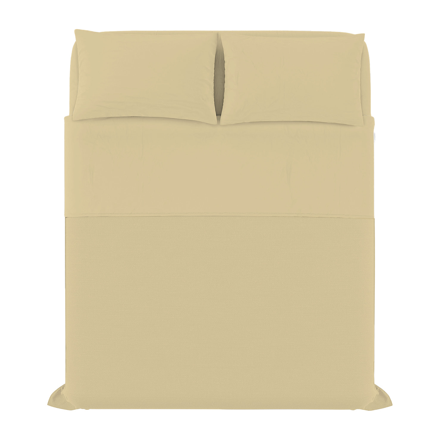 COMPLETO LETTO ELEGANT, 100% Microfibra, No Stiro - PANNA
