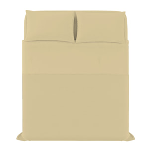 COMPLETO LETTO ELEGANT, 100% Microfibra, No Stiro - PANNA