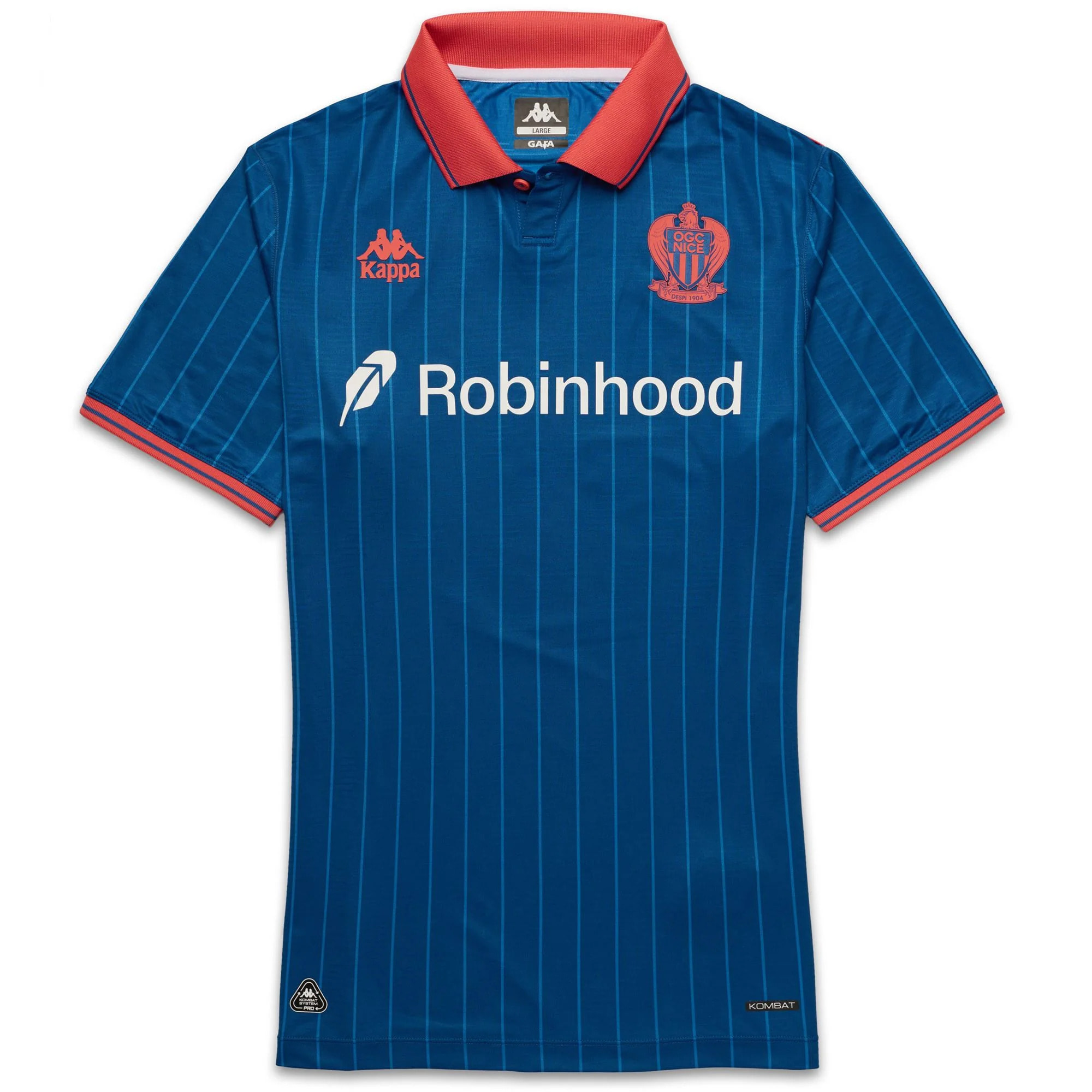 Kappa - Camisetas de juego Hombre Azul - Kombat Pro 2026 Third Ogc Nice
