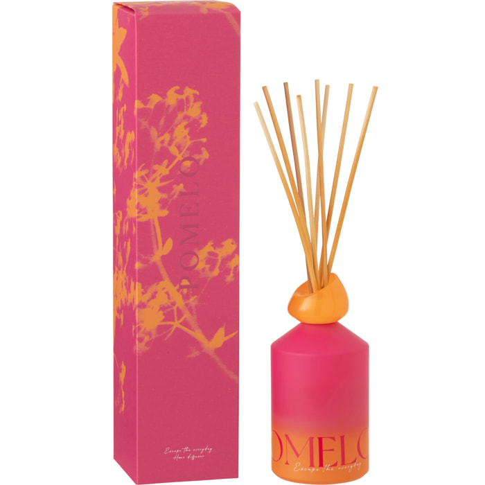J-Line Bâtonnets parfumés Oasis Solvant - Summer In The Air -verre - orange/rose - large