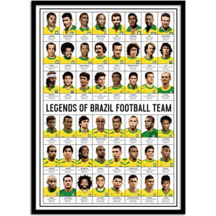 Affiche - Legends of Brazil Football team - Olivier Bourdereau