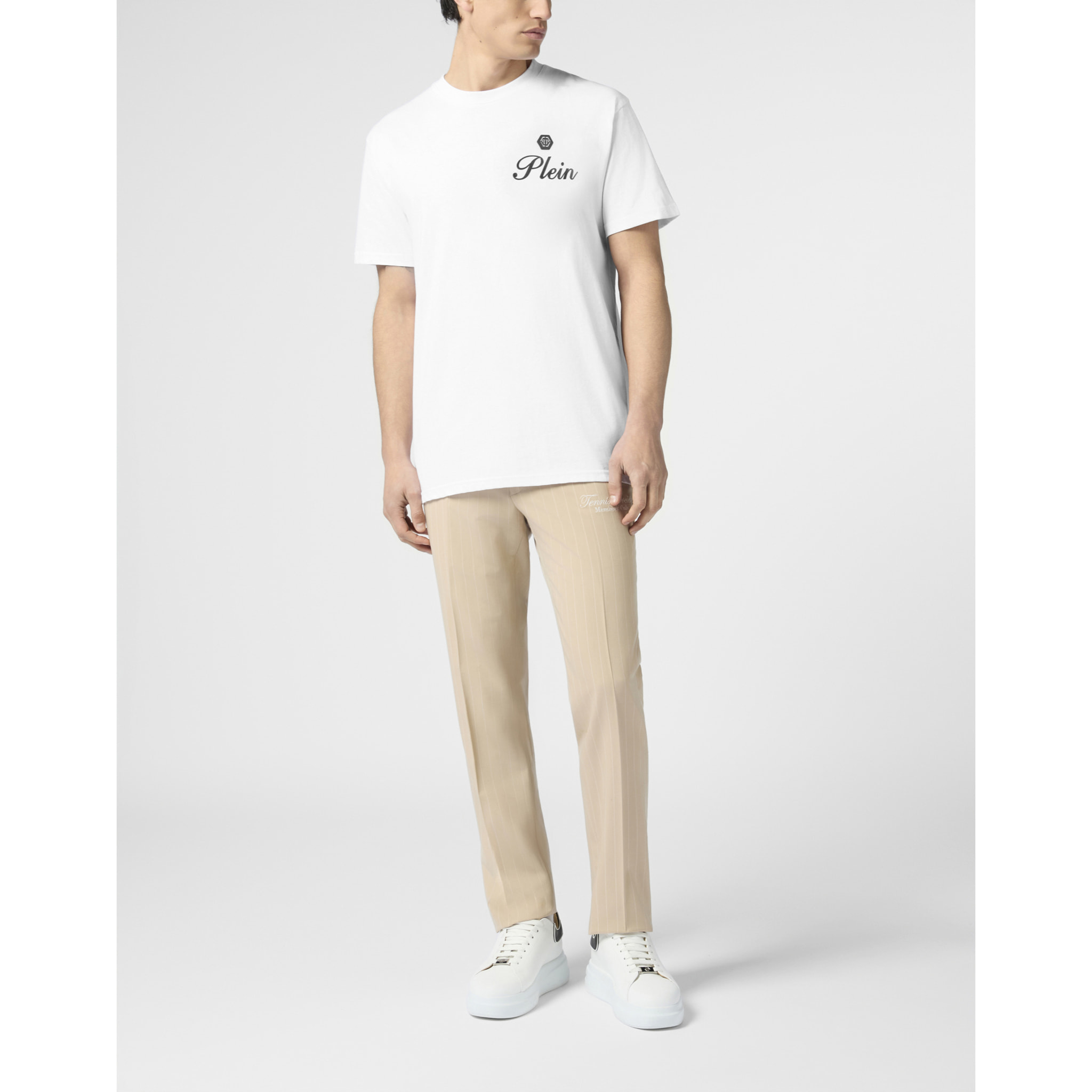 PHILIPP PLEIN Camiseta de cuello redondo y manga corta SIGNATURE