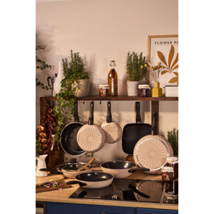 Gril BALLARINI Ledro 28 cm, Aluminium, Revêtement Céramique, Sable