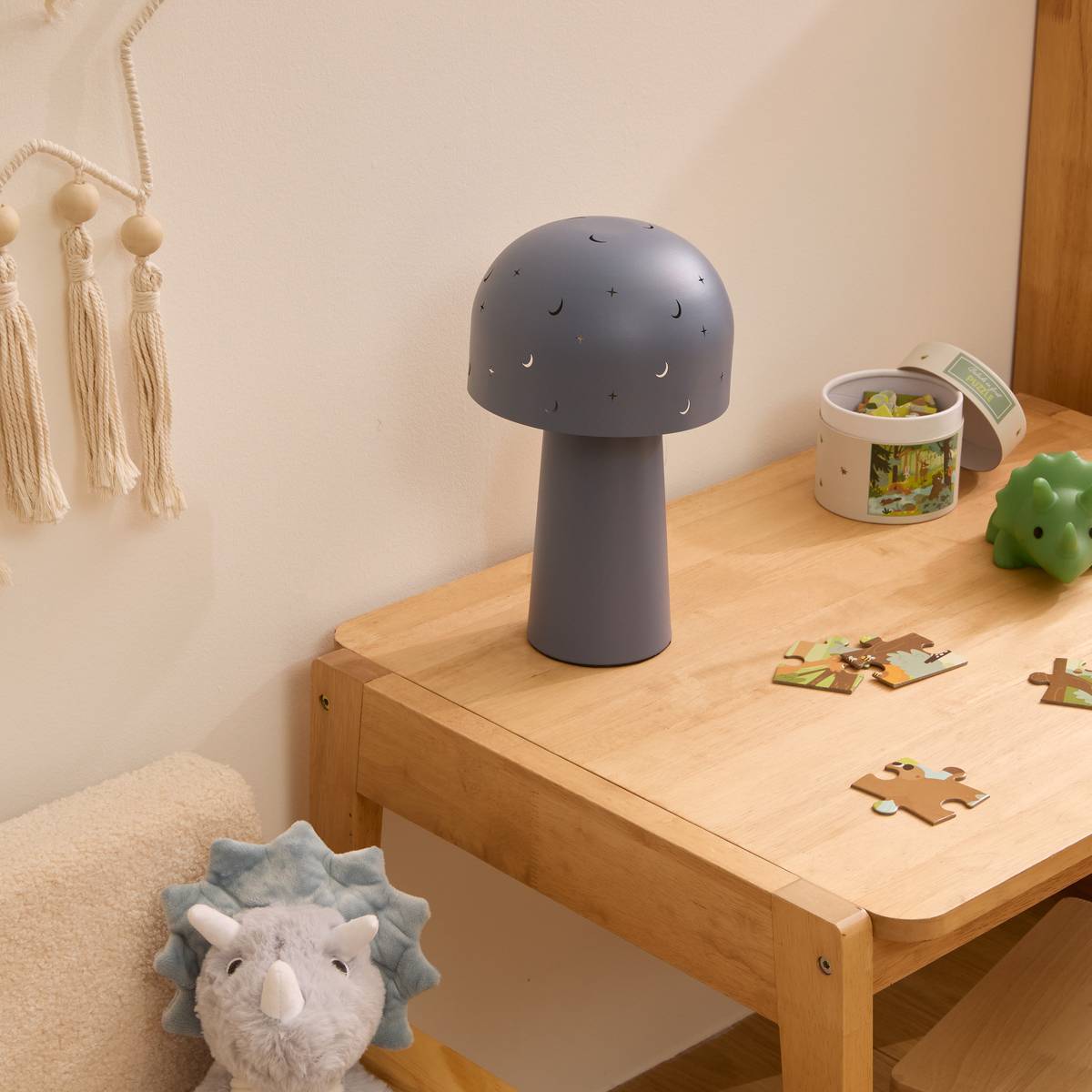 Lampe droite champignon Starry H.27cm bleu