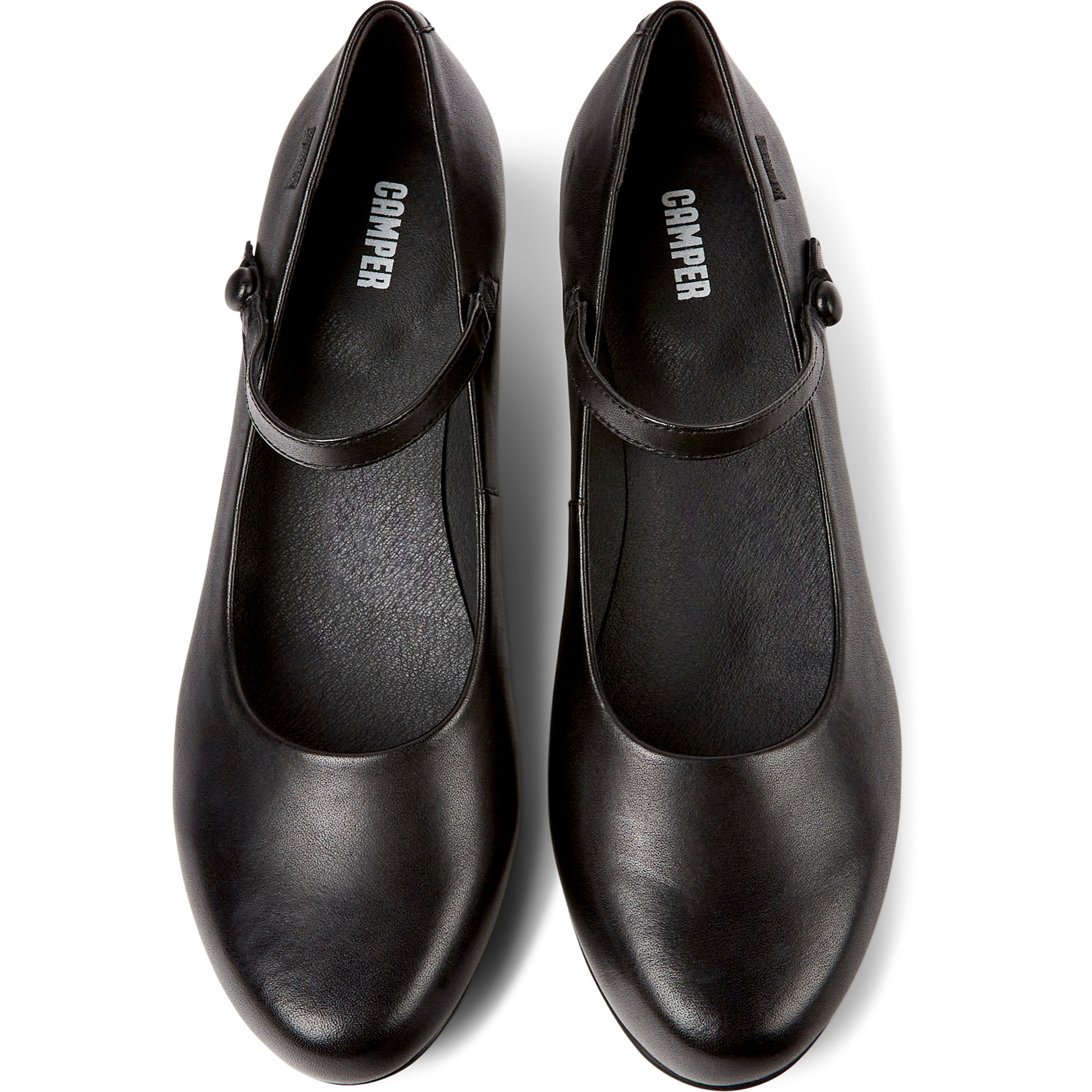 Zapatos de tacón - CAMPER Helena bajo - Negro - Cuero liso