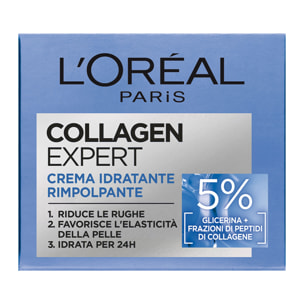 Crema Viso Idratante Rimpolpante Collagen Expert con Peptidi di Collagene e Glicerina 50ml
