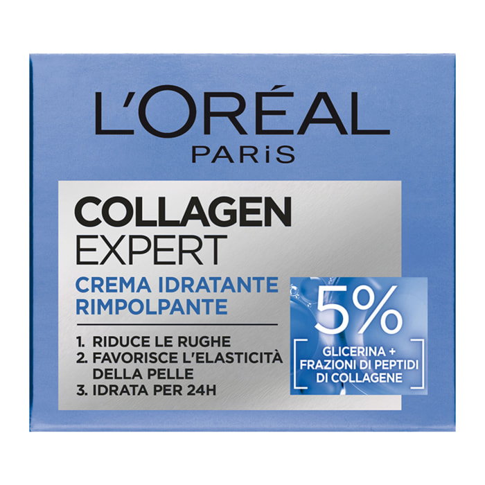 Crema Viso Idratante Rimpolpante Collagen Expert con Peptidi di Collagene e Glicerina 50ml