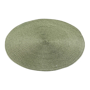 Set de table rond et coloré - Kaki