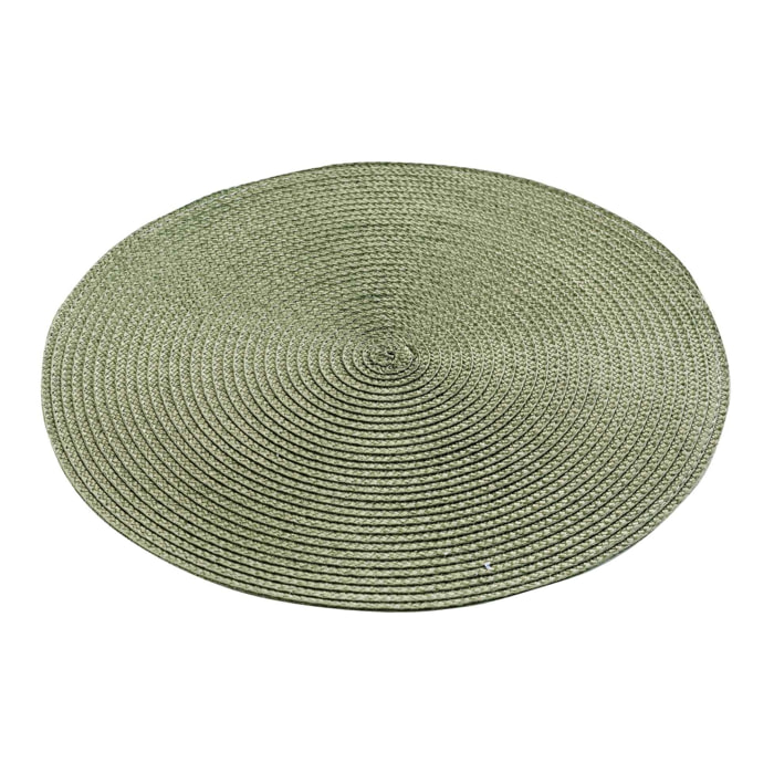 Set de table rond et coloré - Kaki