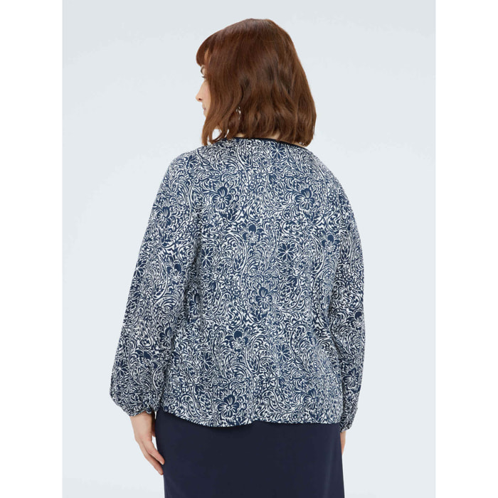 Fiorella Rubino - Blusa con stampa floreale - Blu