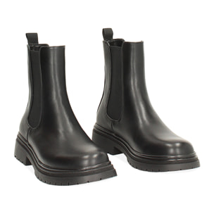 Botín Beatles negro con tacón de 4,5 cm