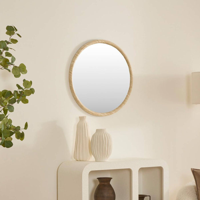 Miroir Trudy rond D.55cm beige