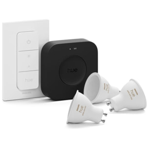 Pack PHILIPS HUE 3/GU10 White&Color Ambiance+PontV2+TLC