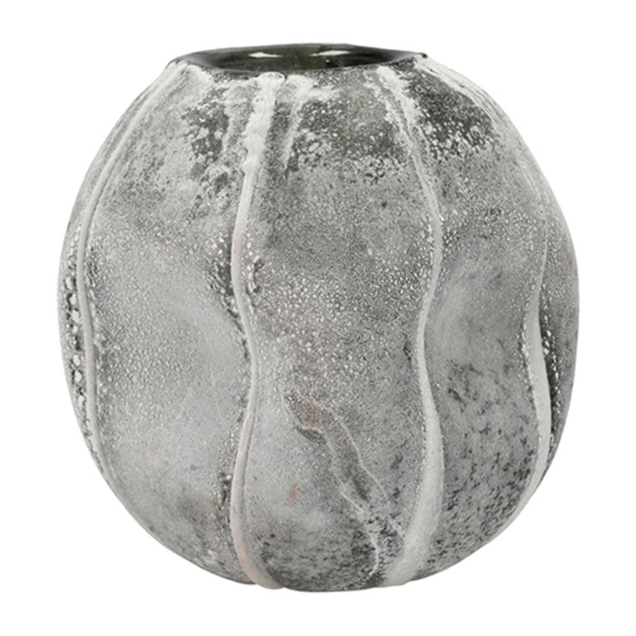 Vase Sigt Perle fumée Verre sablé