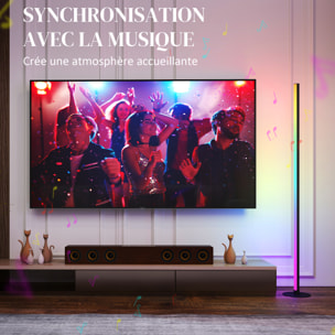Lampadaire LED RGBIC 16 millions de couleurs avec contrôle APP et télécommande - musique sync, modes de scène et timer
