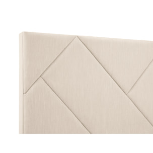 Tête de lit "Alpilles" 200x120cm en tissu structurel beige clair