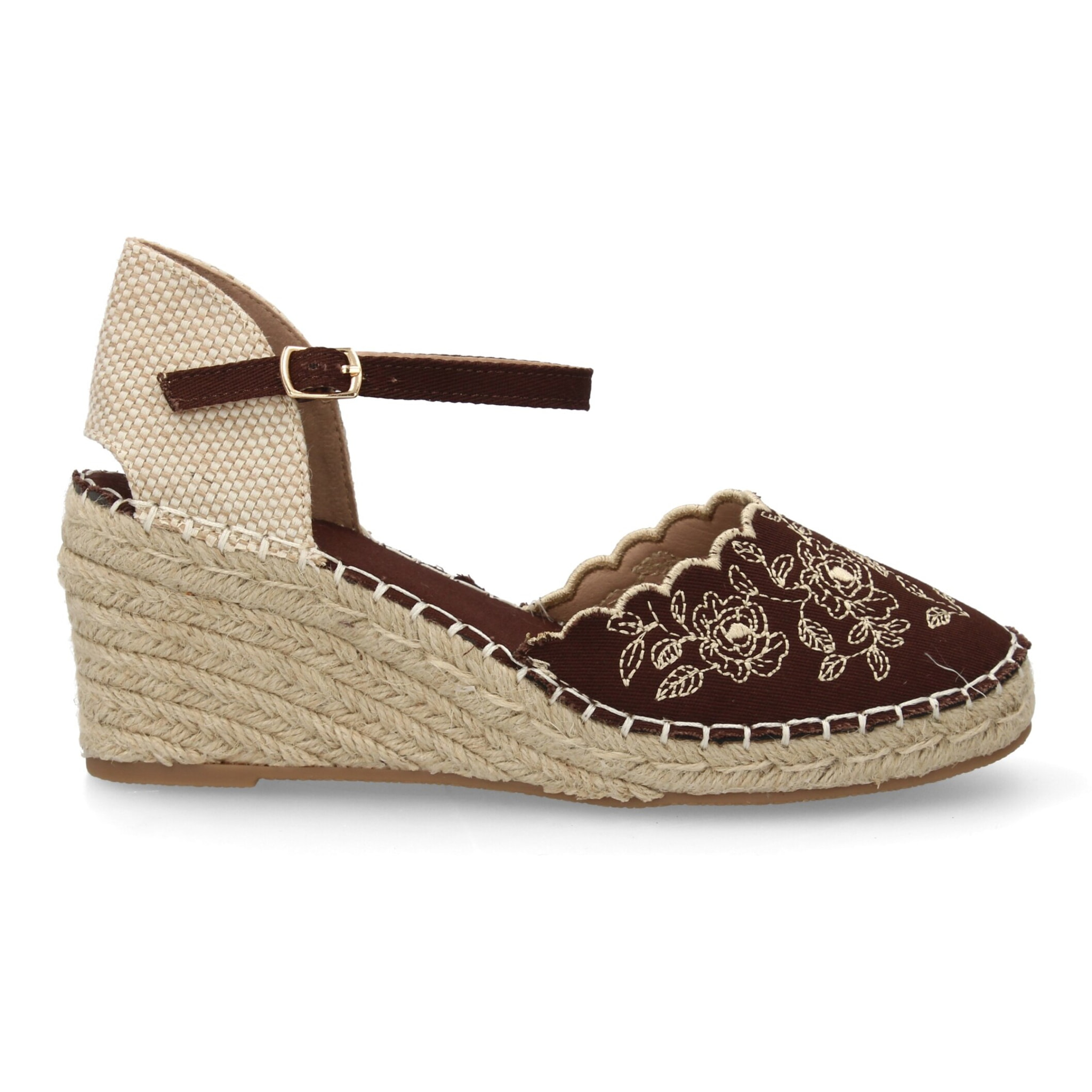 Alpargata valenciana cuña con bordado