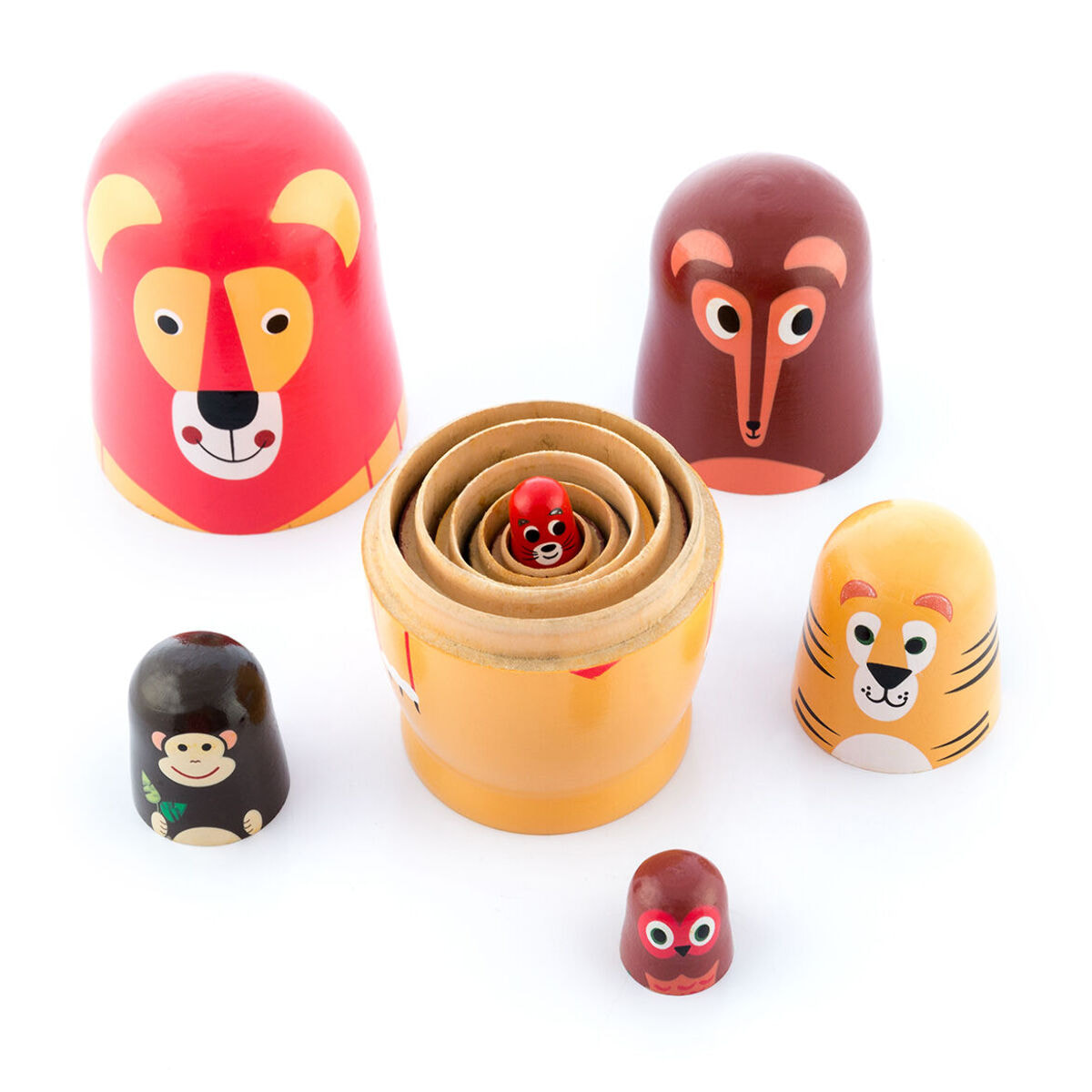 Matryoshka di Legno con Figure di Animali Funimals InnovaGoods 11 Pezzi