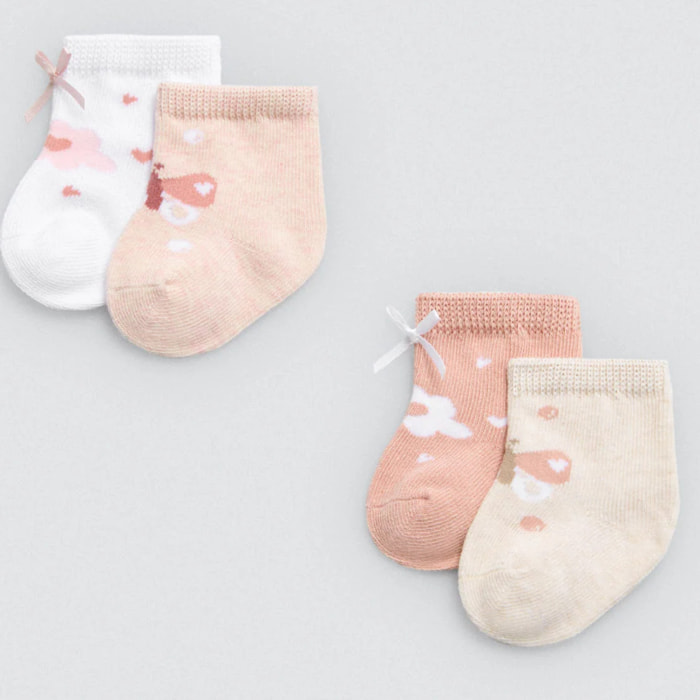 Confezione da 4 calzini per neonato