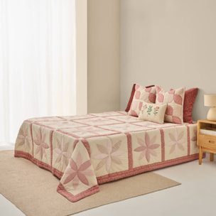 Edredón patchwork 250 g reversible Ritpatcolha color rosa 100% Algodón