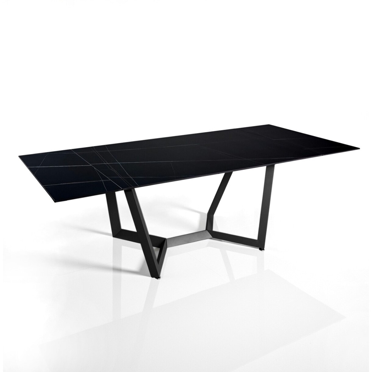 Tomasucci Table extensible LEO EVO MARBRE NOIR / GRIS