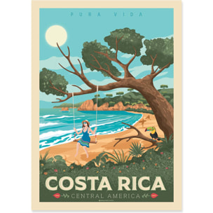 Affiche - Costa Rica - Olahoop Travel Posters