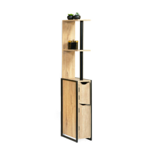 Etagère WC 2 portes bois/métal Timeo