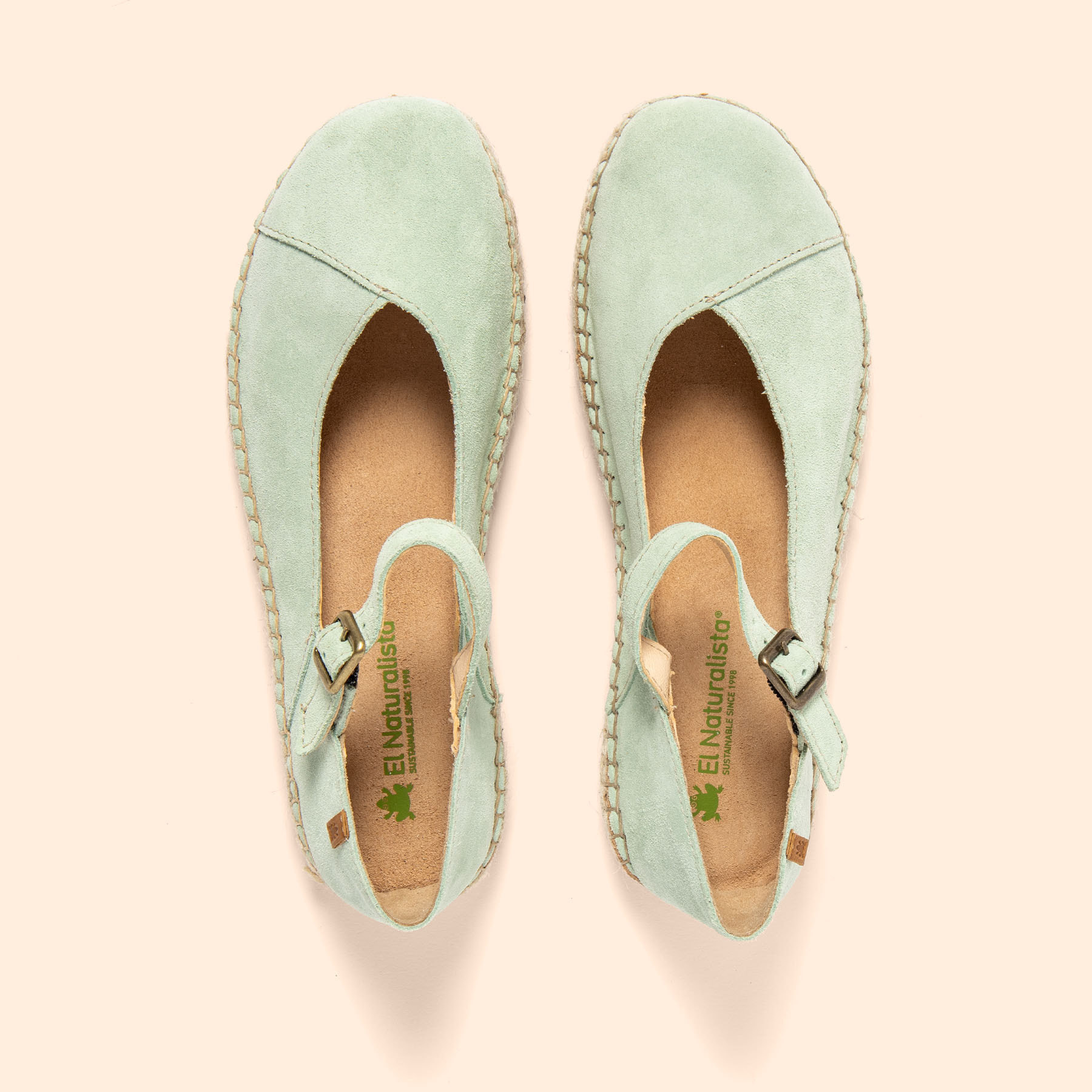 Zapatos N679 SILK SUEDE MENTA / CAMPOS color Menta