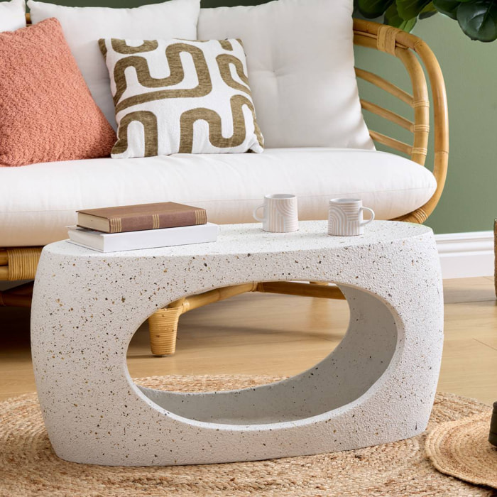 Table basse Narlon 80x33x40cm blanc