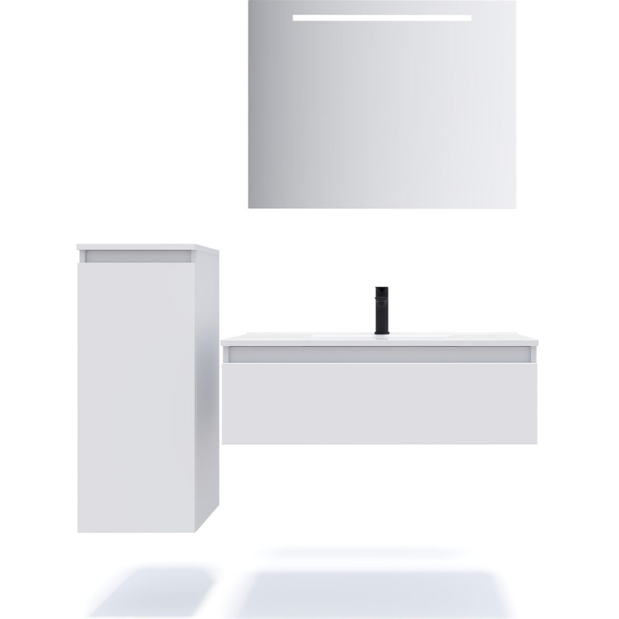 Ensemble double vasque 1 tiroir + miroir - HUDSON
