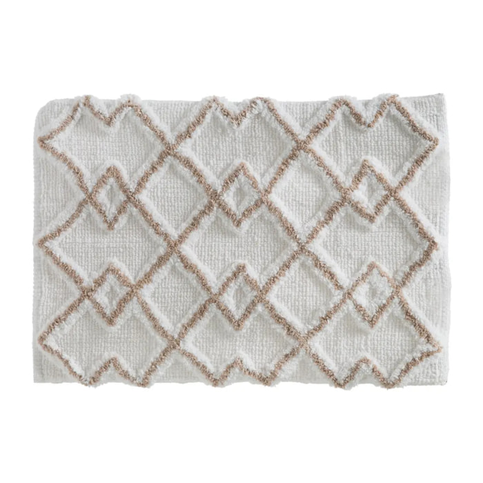 Tapis 50x75cm blanc taupe