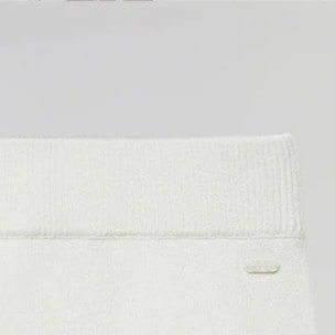 Gonna midi in maglia beige con particolare Polo Club