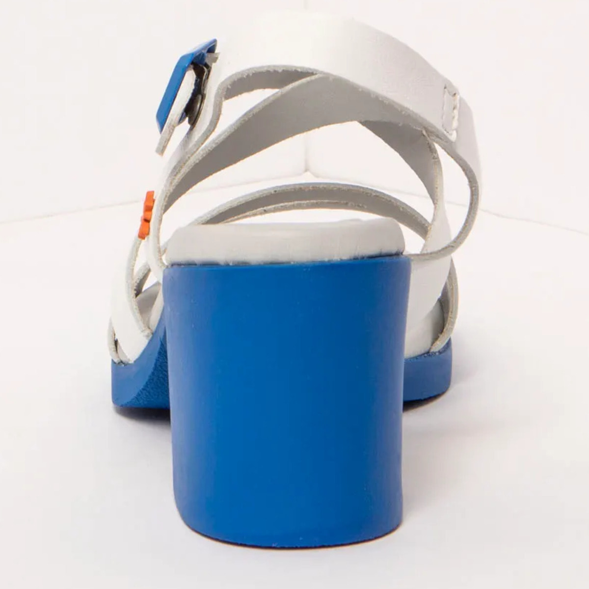 Sandalias con tacón 1840 NAPPA WHITE-BLUE/ CANNES color White-blue