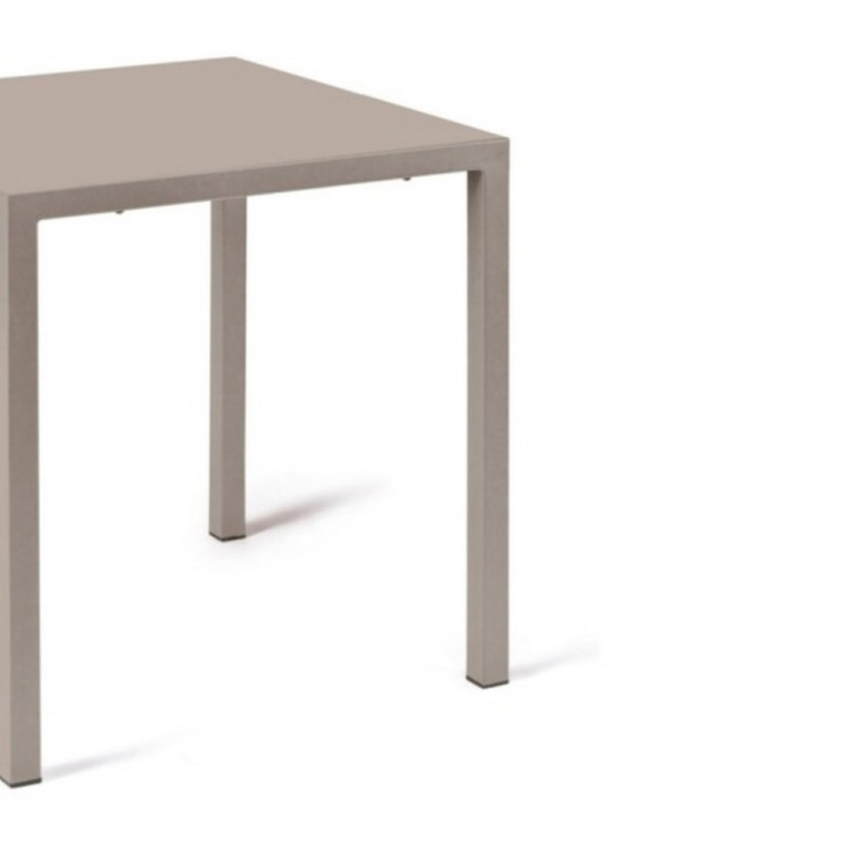 Tavolo TOLONE in metallo tortora 80x80 cm, impilabile