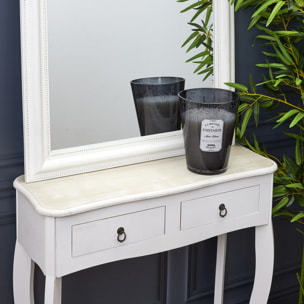 Bougie Parfumee Verre Bulle Gris Fonce H23cm