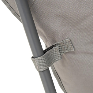 Fauteuil camping pliable gris