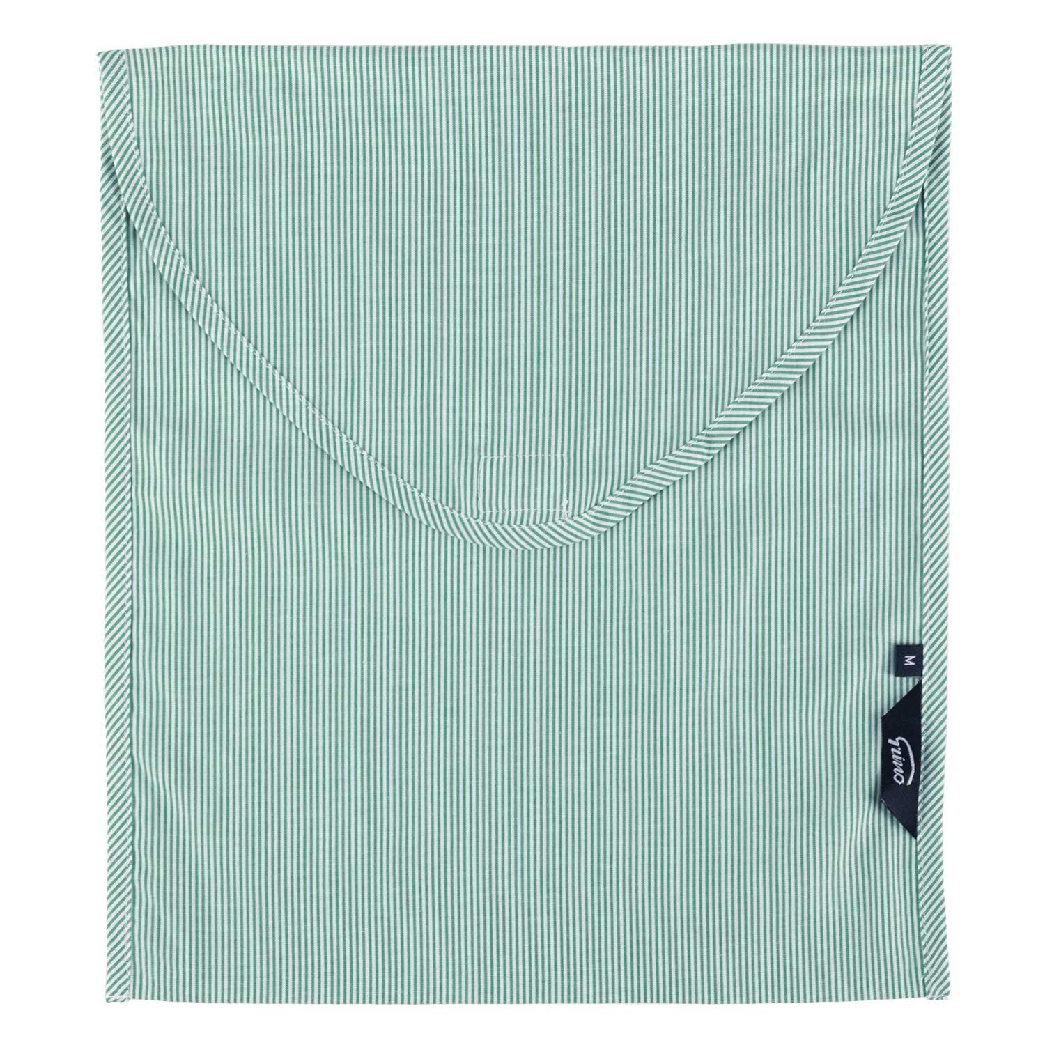 PANTALONE GRINO cotone riga verde e bianca