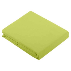 Drap Plat Uni en 100 % Coton - Vert clair