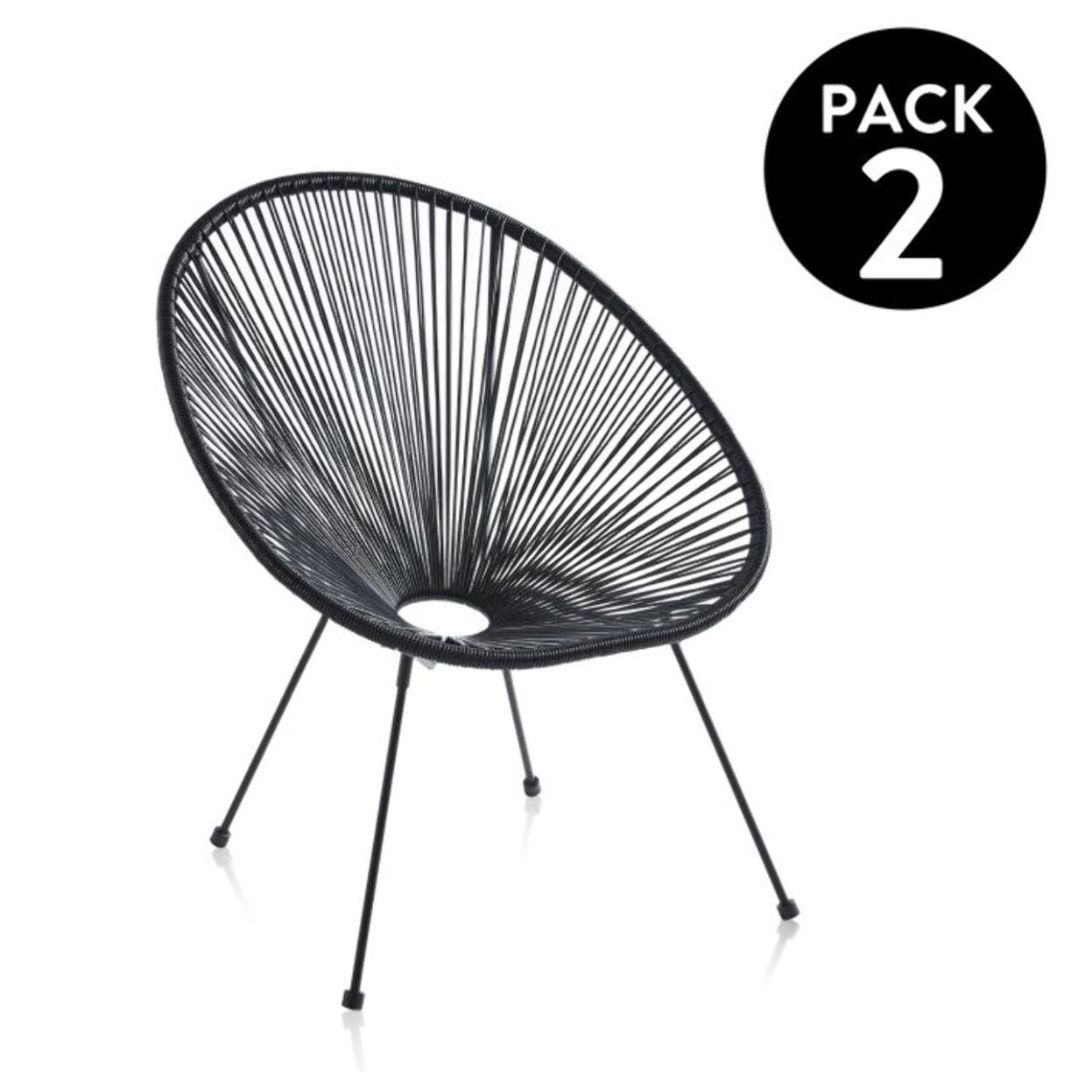 Pack 2 sillones Jone Negro