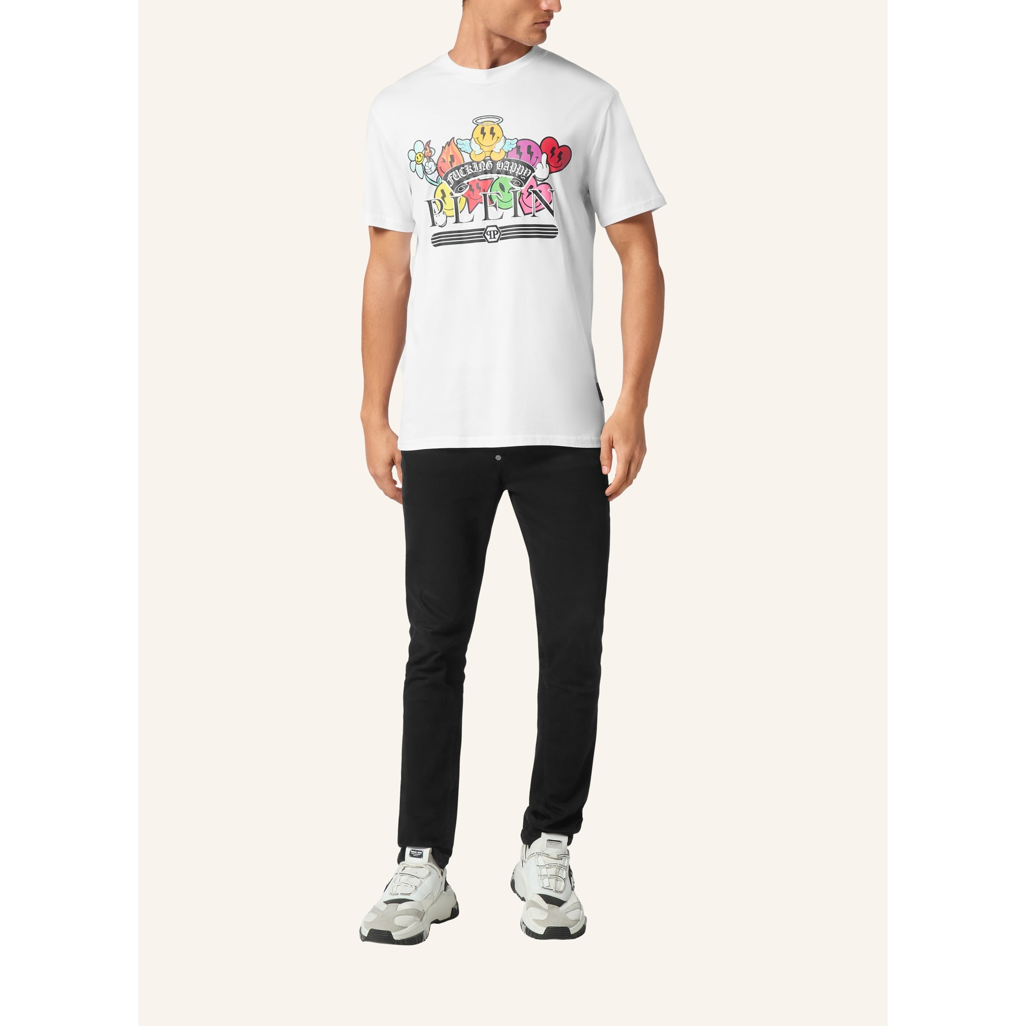 PHILIPP PLEIN Camiseta de cuello redondo y manga corta