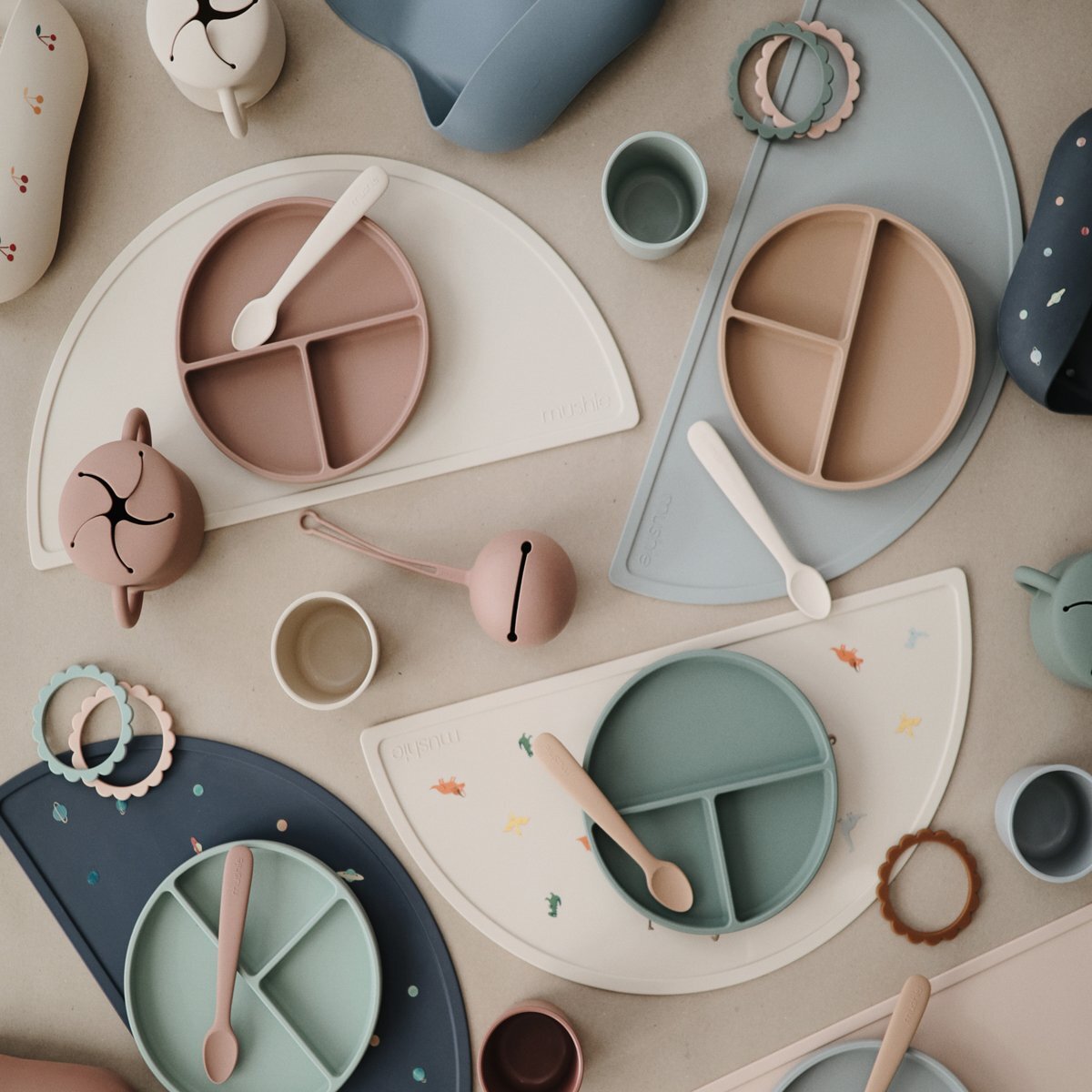 Mushie Mantel Silicona Print