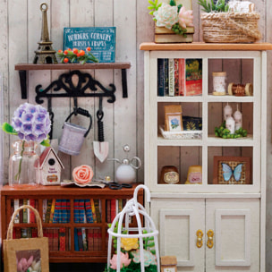 Invernadero con girasoles. Maqueta 3D realista con gran detalle y luces led.