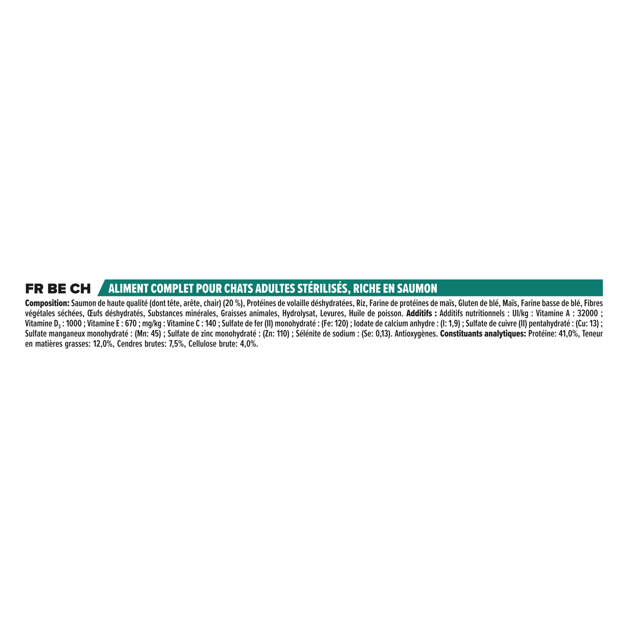 Lot Pro Plan Chat Stérilisé Adulte RENAL PLUS Saumon 10kg et Boeuf Poulet 10x85g
