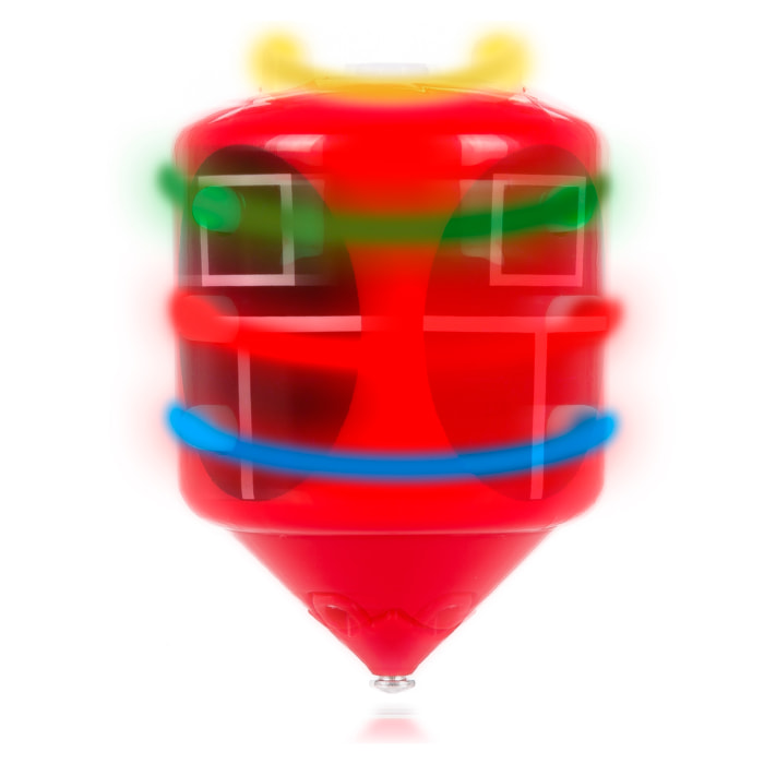 Espositore 12 uds. Spinning Top Squid Bucket con luci LED colorate e musica. Modelli Vigilantes assortiti.