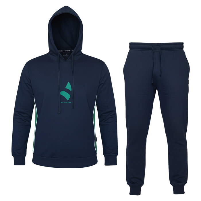 Tuta Uomo NAVIGARE Cotone Felpato Cappuccio